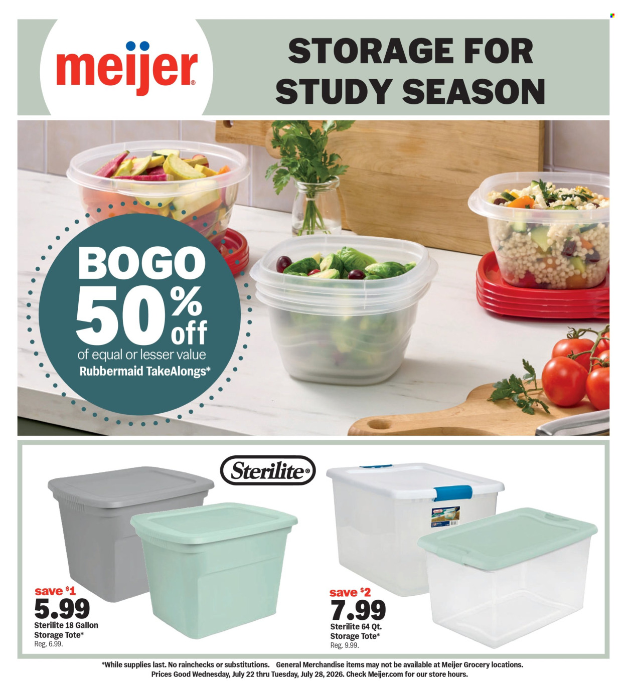 Meijer ad  - 07.22.2026 - 07.28.2026. Page 1