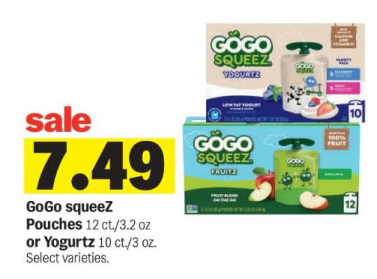 GoGo squeeZ Pouches or Yogurtz