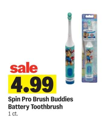 Spin Pro Brush Buddies Battery Toothbrush