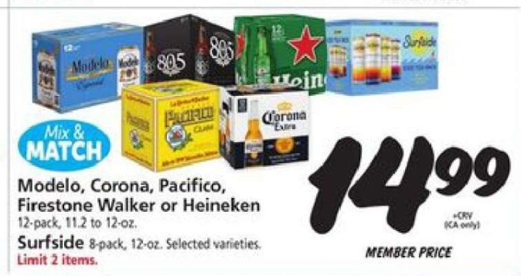 Modelo, Corona, Pacifico, Firestone Walker, Heineken, Surfside