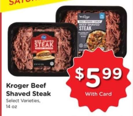 Kroger Beef Shaved Steak