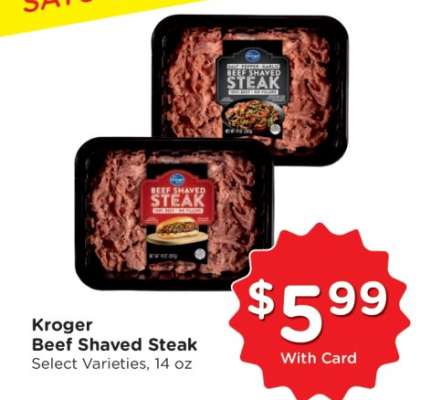 Kroger Beef Shaved Steak