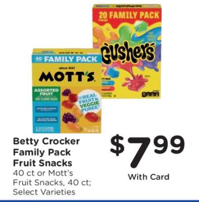 Betty Crocker Family Pack Fruit Snacks