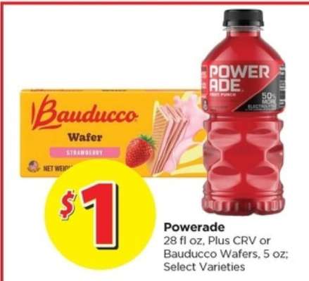 Powerade or Bauducco Wafers