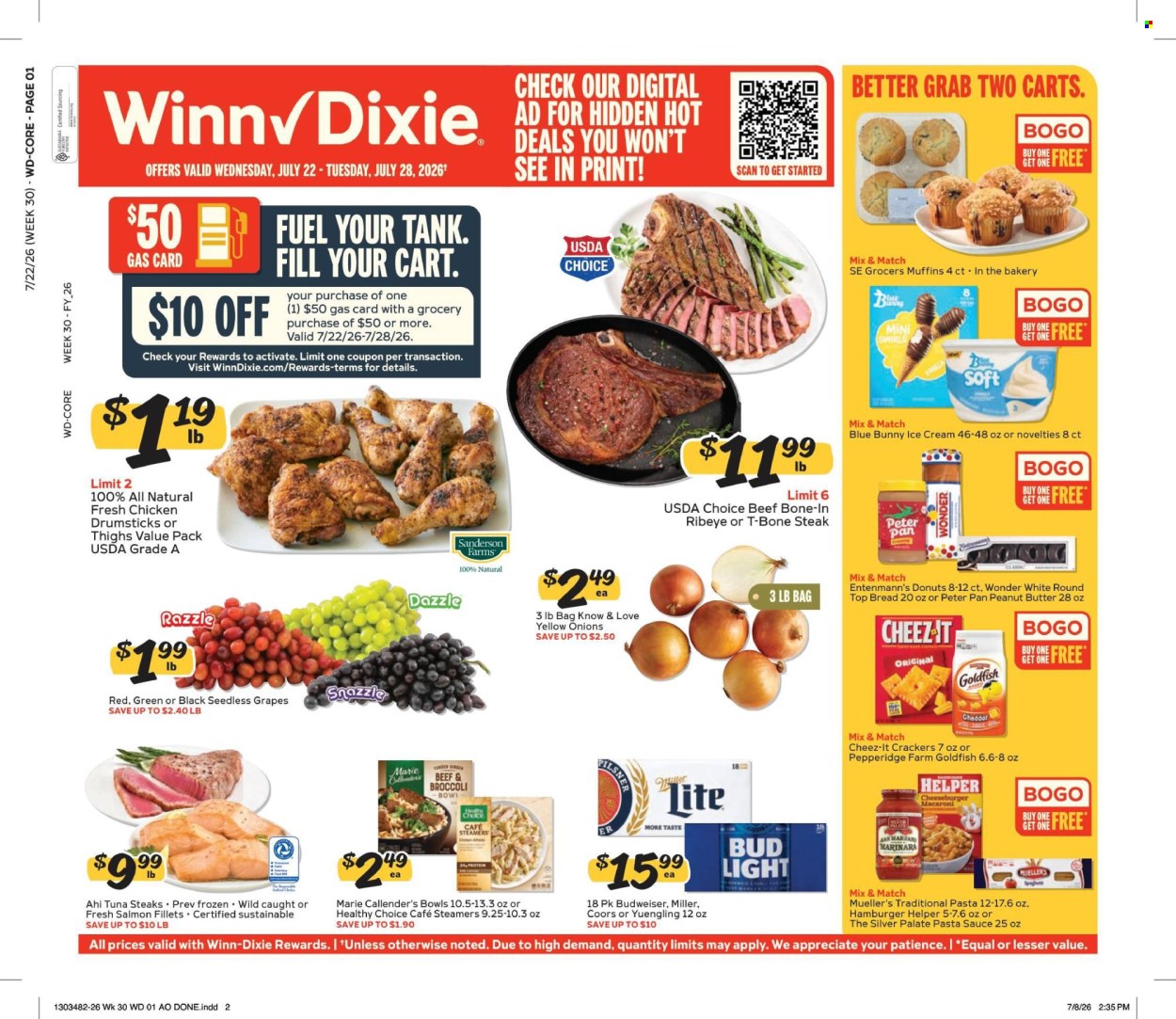 Winn Dixie ad  - 07.22.2026 - 07.28.2026. Page 1