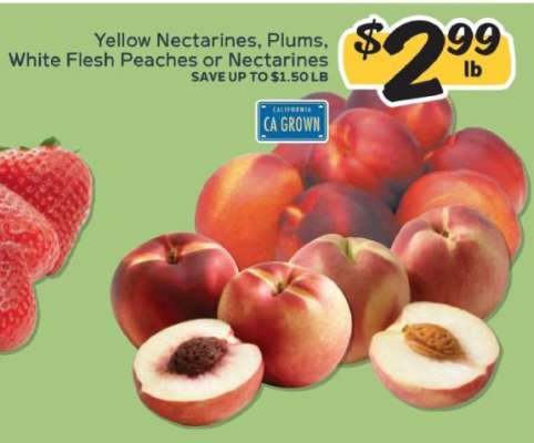 Yellow Nectarines, Plums, White Flesh Peaches or Nectarines