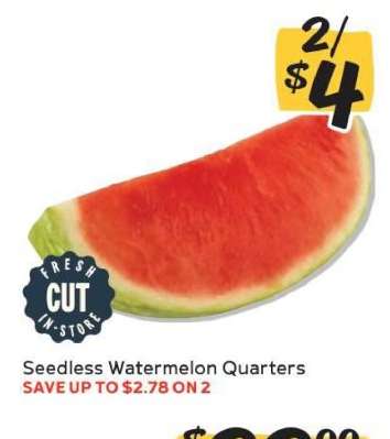 Seedless Watermelon Quarters