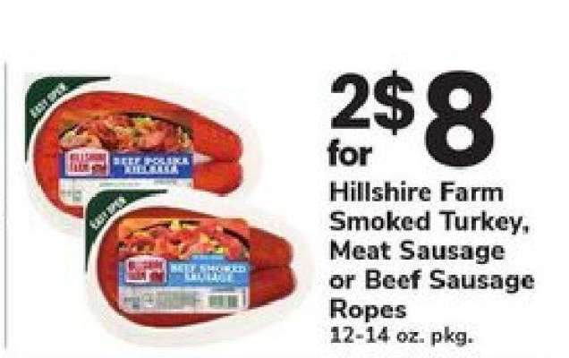 Hillshire Farm Smoked Turkey, Meat Sausage or Beef Sausage Ropes