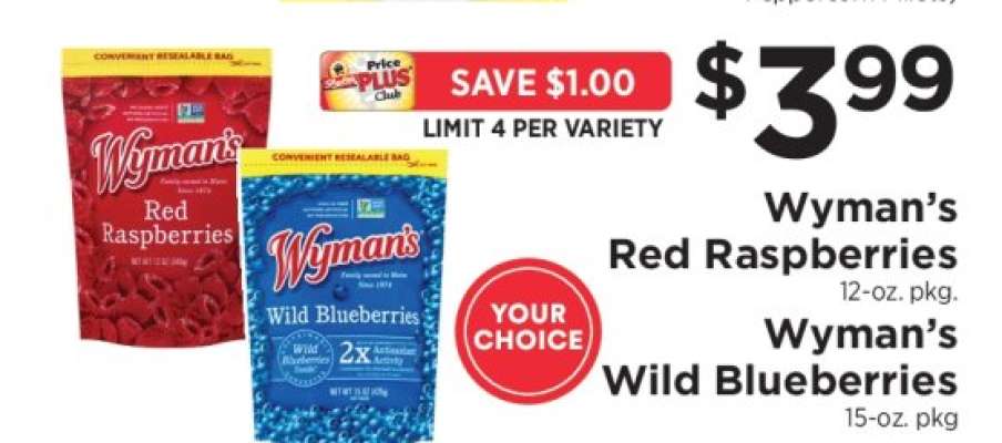 Wyman’s Red Raspberries / Wyman’s Wild Blueberries