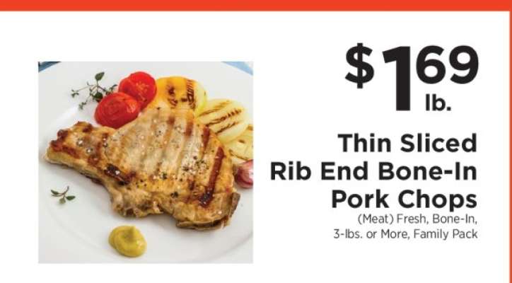 Thin Sliced Rib End Bone-In Pork Chops