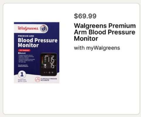 Walgreens Premium Arm Blood Pressure Monitor
