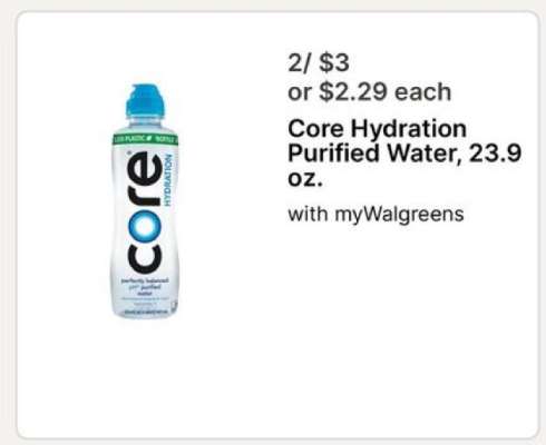 Core Hydration Purified Water, 23.9 oz.