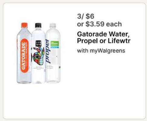 Gatorade Water, Propel or Lifewtr