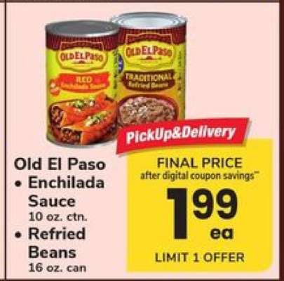 Old El Paso Enchilada Sauce or Refried Beans