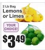 2 lb Bag Lemons or Limes