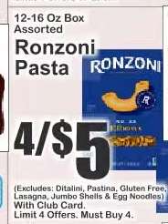 Ronzoni Pasta