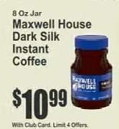 Maxwell House Dark Silk Instant Coffee