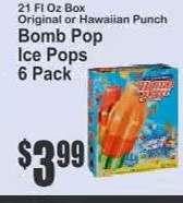 Bomb Pop Ice Pops 6 Pack