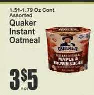 Quaker Instant Oatmeal