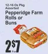 Pepperidge Farm rolls or buns