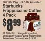 Starbucks Frappuccino Coffee 4 Pack