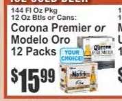 Corona Premier or Modelo Oro