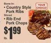 Country Style Pork Ribs / Rib End Pork Chops