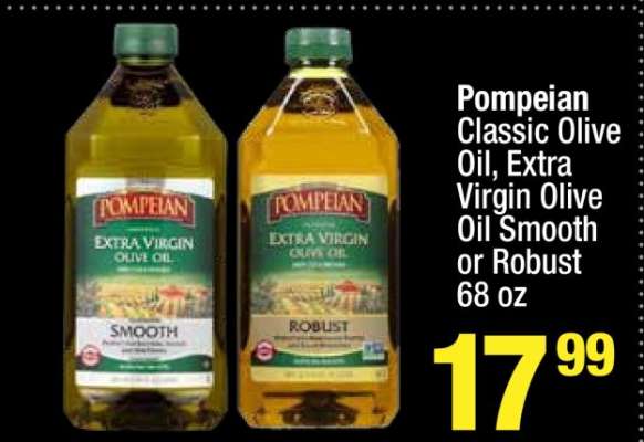 Pompeian Classic Olive Oil, Extra Virgin Olive Oil Smooth or Robust 68 oz