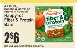 HappyTot Fiber & Protein Bars