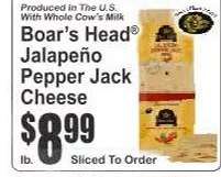 Boar's Head Jalapeño Pepper Jack Cheese
