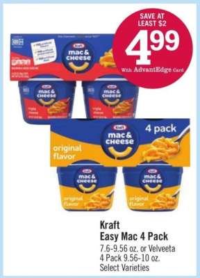 Kraft Easy Mac 4 Pack