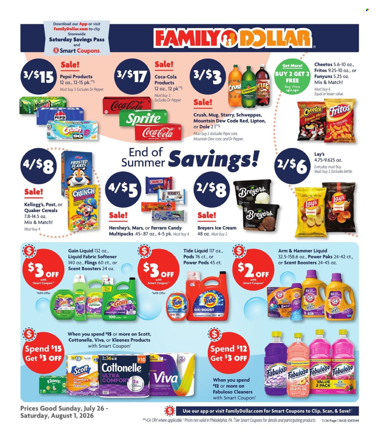 Family Dollar ad  - 07.26.2026 - 08.01.2026. Page 1