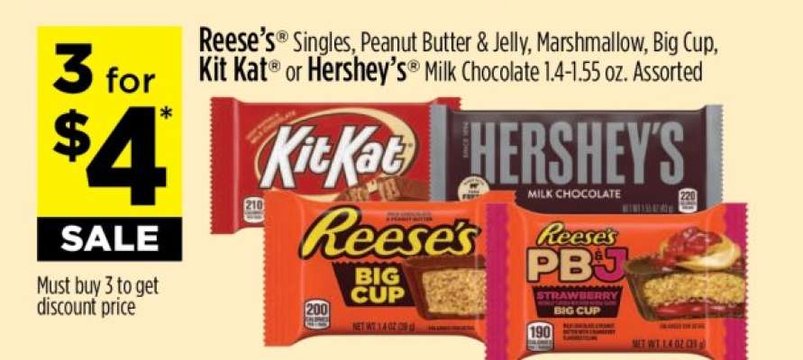 Reese's, Kit Kat, Hershey's