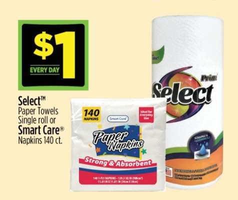 Select™ Paper Towels Single roll or Smart Care® Napkins 140 ct.