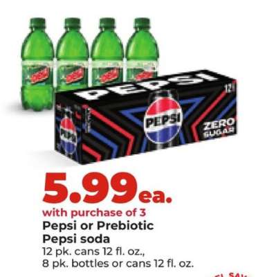 Pepsi or Prebiotic Pepsi soda