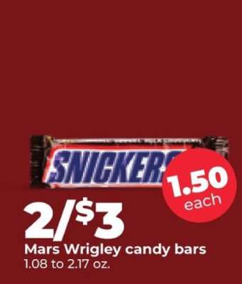 Mars Wrigley candy bars