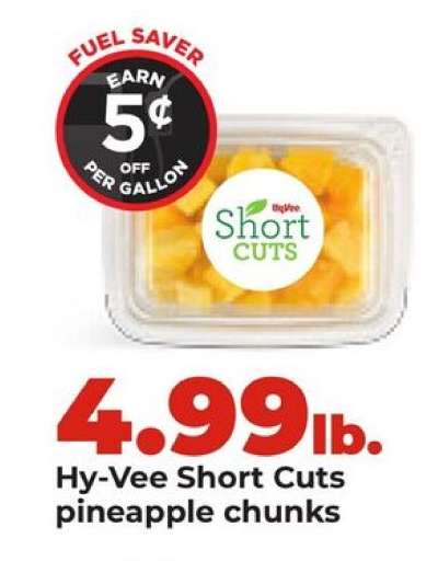 Hy-Vee Short Cuts pineapple chunks