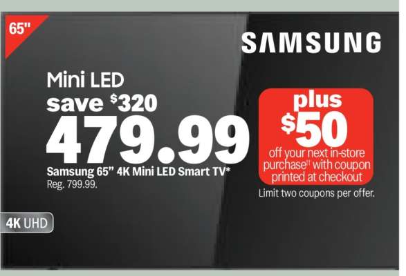 Samsung 65" 4K Mini LED Smart TV
