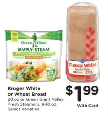 Kroger White or Wheat Bread