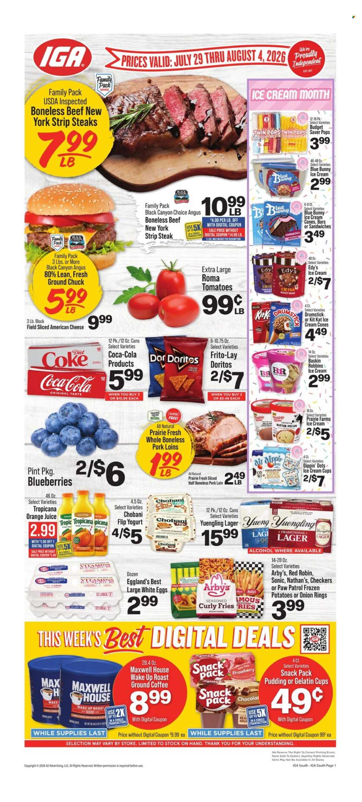 IGA ad  - 07.29.2026 - 08.04.2026. Page 1