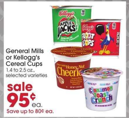 General Mills or Kellogg's Cereal Cups