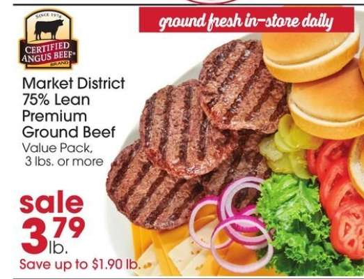 Market District 75% Lean Premium Ground Beef