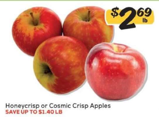Honeycrisp or Cosmic Crisp Apples