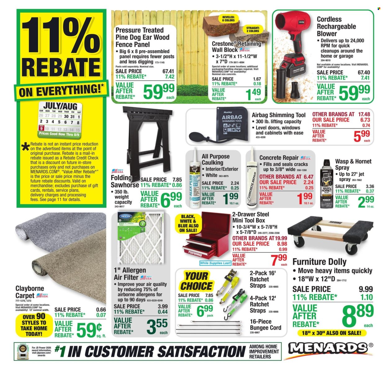 Menards ad  - 07.30.2026 - 08.09.2026. Page 1