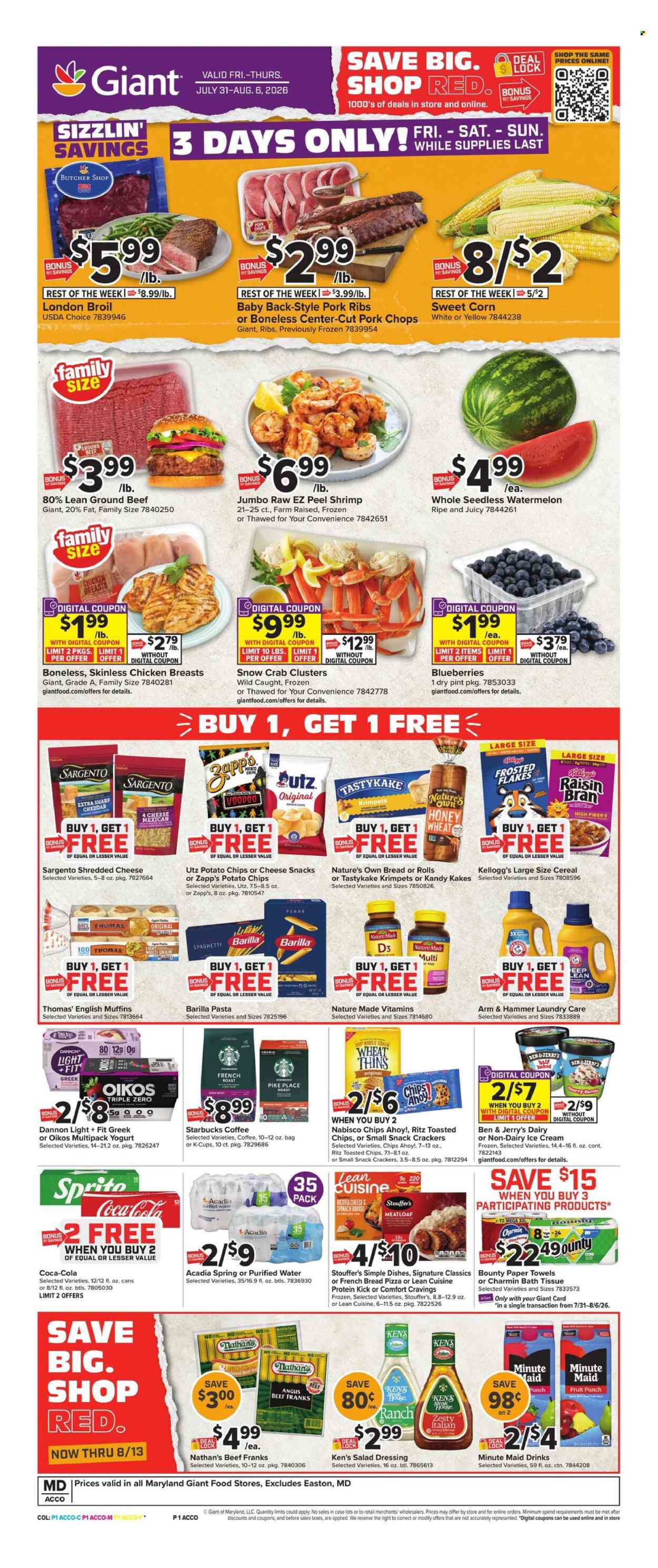 Giant Food ad  - 07.31.2026 - 08.06.2026. Page 1