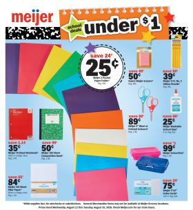 Meijer - Back to School Deals