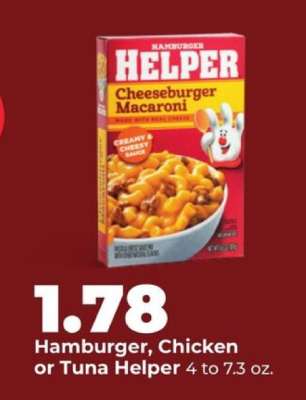 Hamburger, Chicken or Tuna Helper
