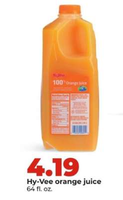 Hy-Vee orange juice