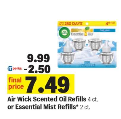 Air Wick Scented Oil Refills or Essential Mist Refills