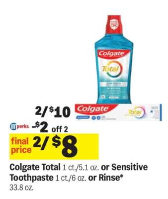 Colgate Total or Sensitive Toothpaste or Rinse